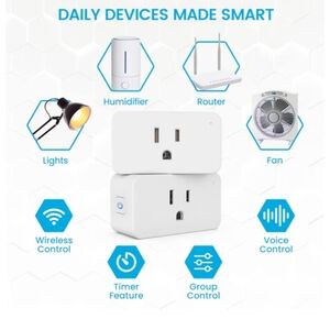 Vont Smart Plug [2 Pack] Alexa Smart Plug, WiFi+ Bluetooth New